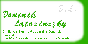 dominik latosinszky business card